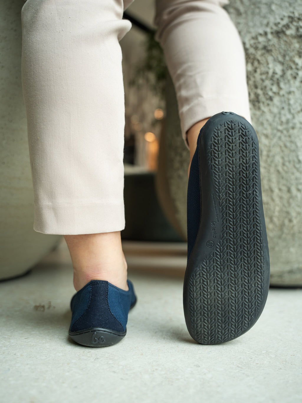 Ballet Flats Be Lenka Delight - Navy & Black - Barefoot Shoe Store