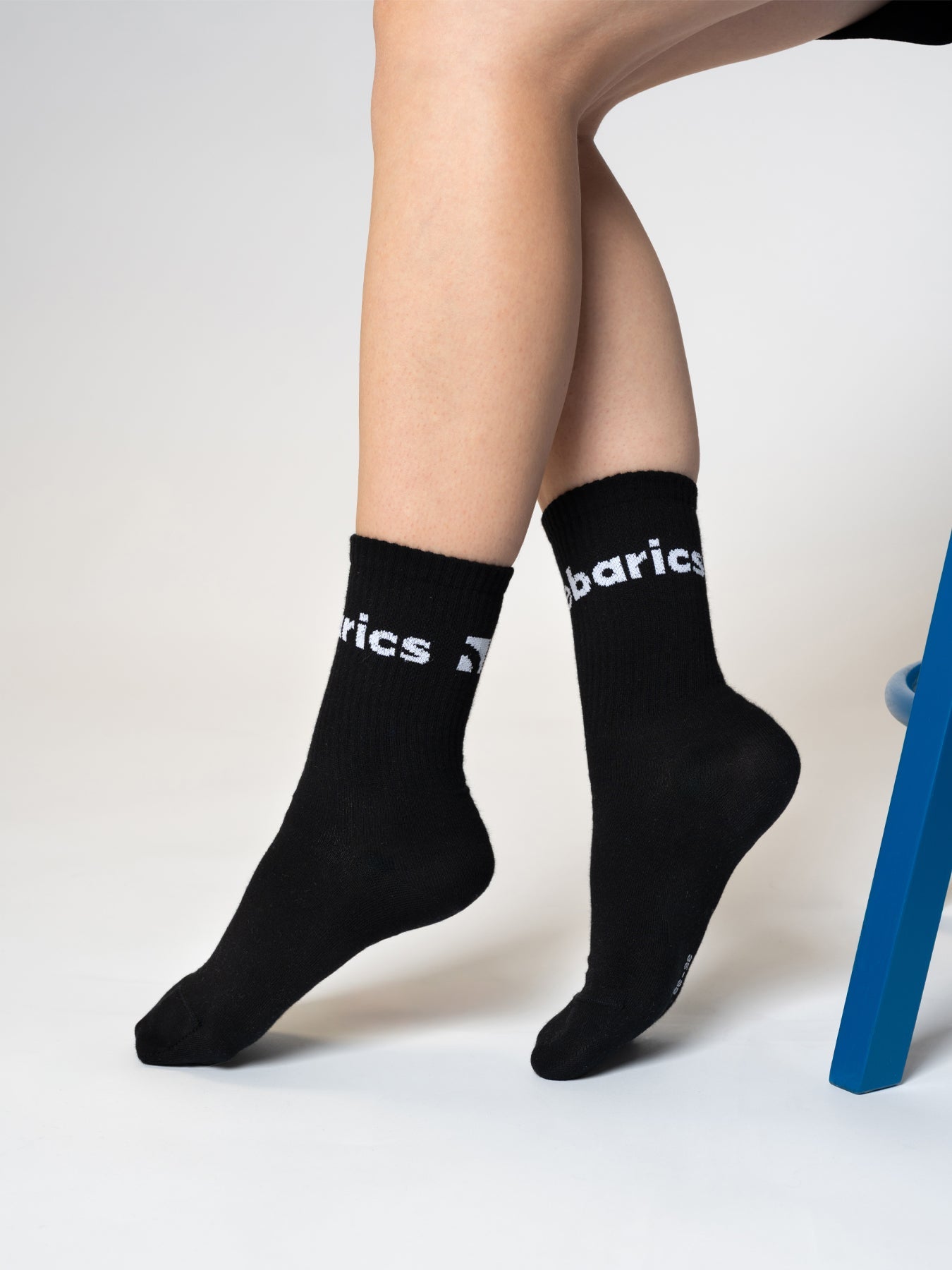 Barebarics - Barefoot Socks - Crew - Black - Big logo - Barefoot Shoe Store