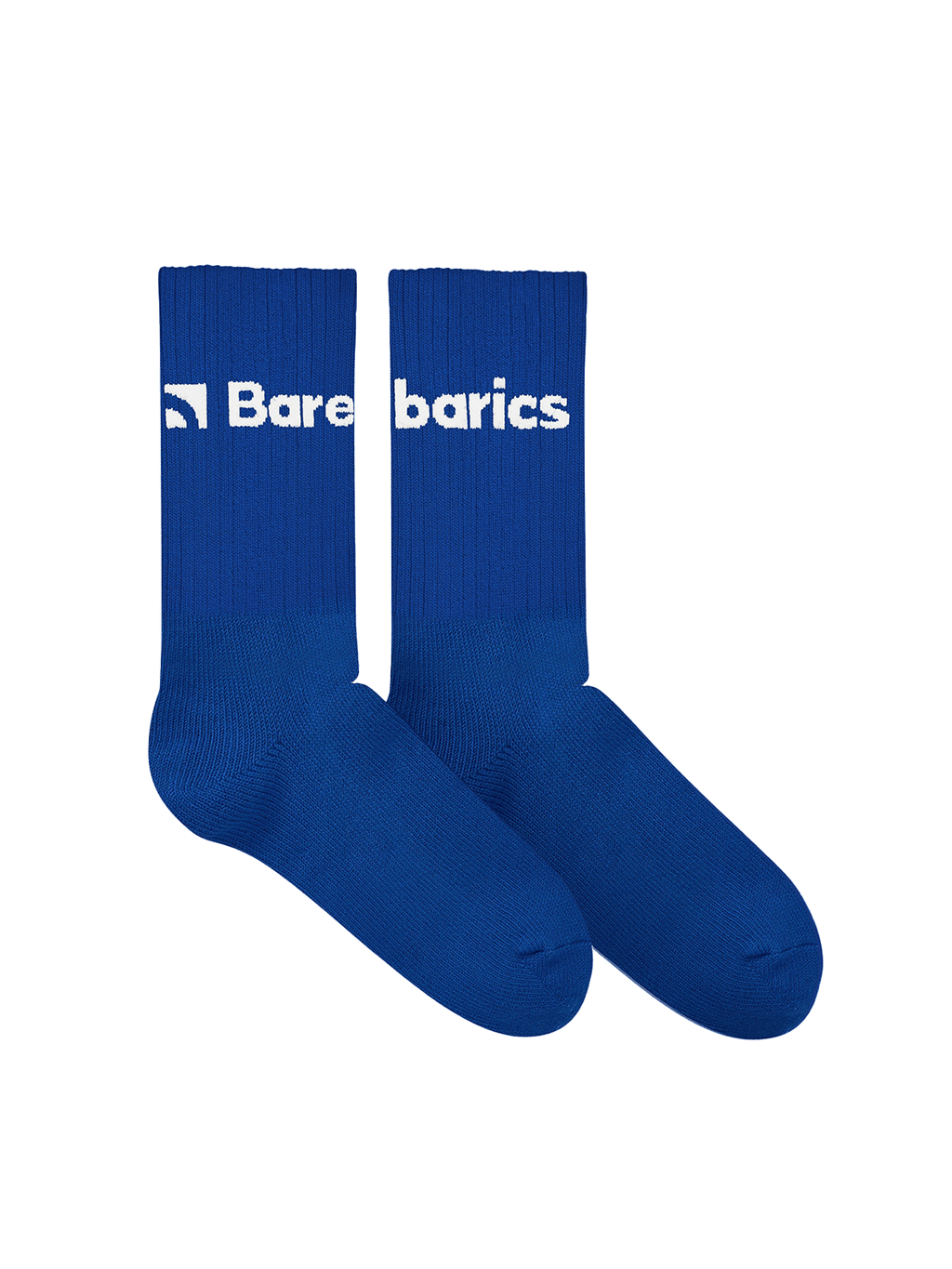 Barebarics - Barefoot Socks - Crew - Cobalt Blue - Big logo - Barefoot Shoe Store