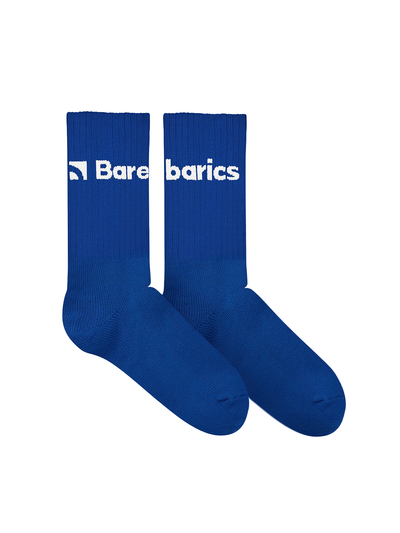 Barebarics - Barefoot Socks - Crew - Cobalt Blue - Big logo - Barefoot Shoe Store