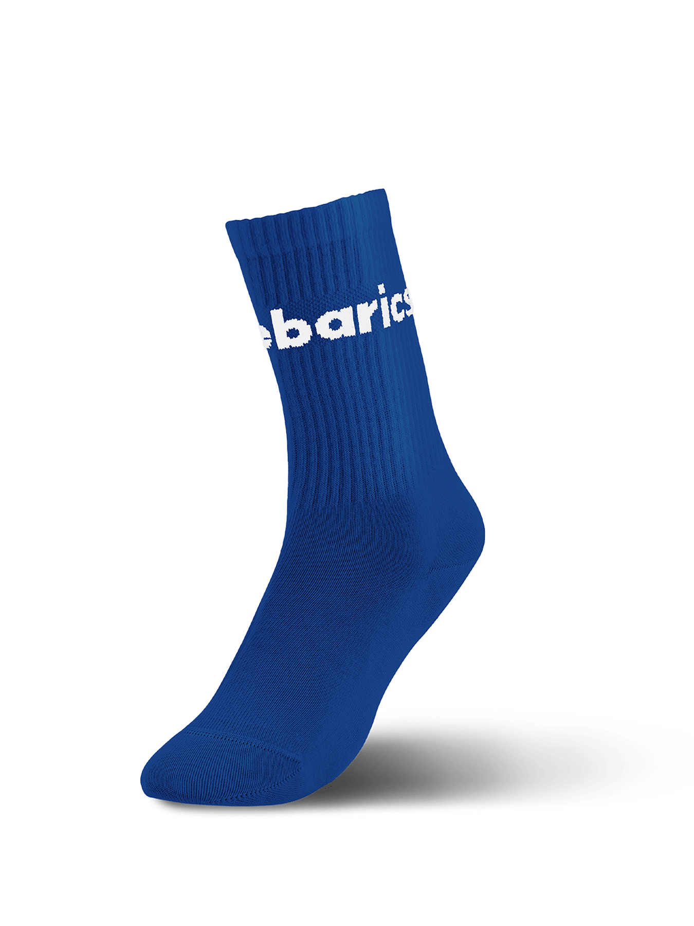 Barebarics - Barefoot Socks - Crew - Cobalt Blue - Big logo - Barefoot Shoe Store