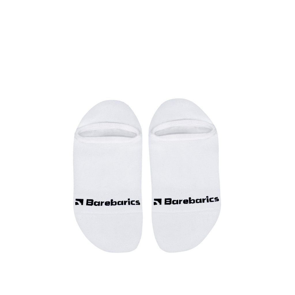 Barebarics - Barefoot Socks - No - Show - White - Barefoot Shoe Store