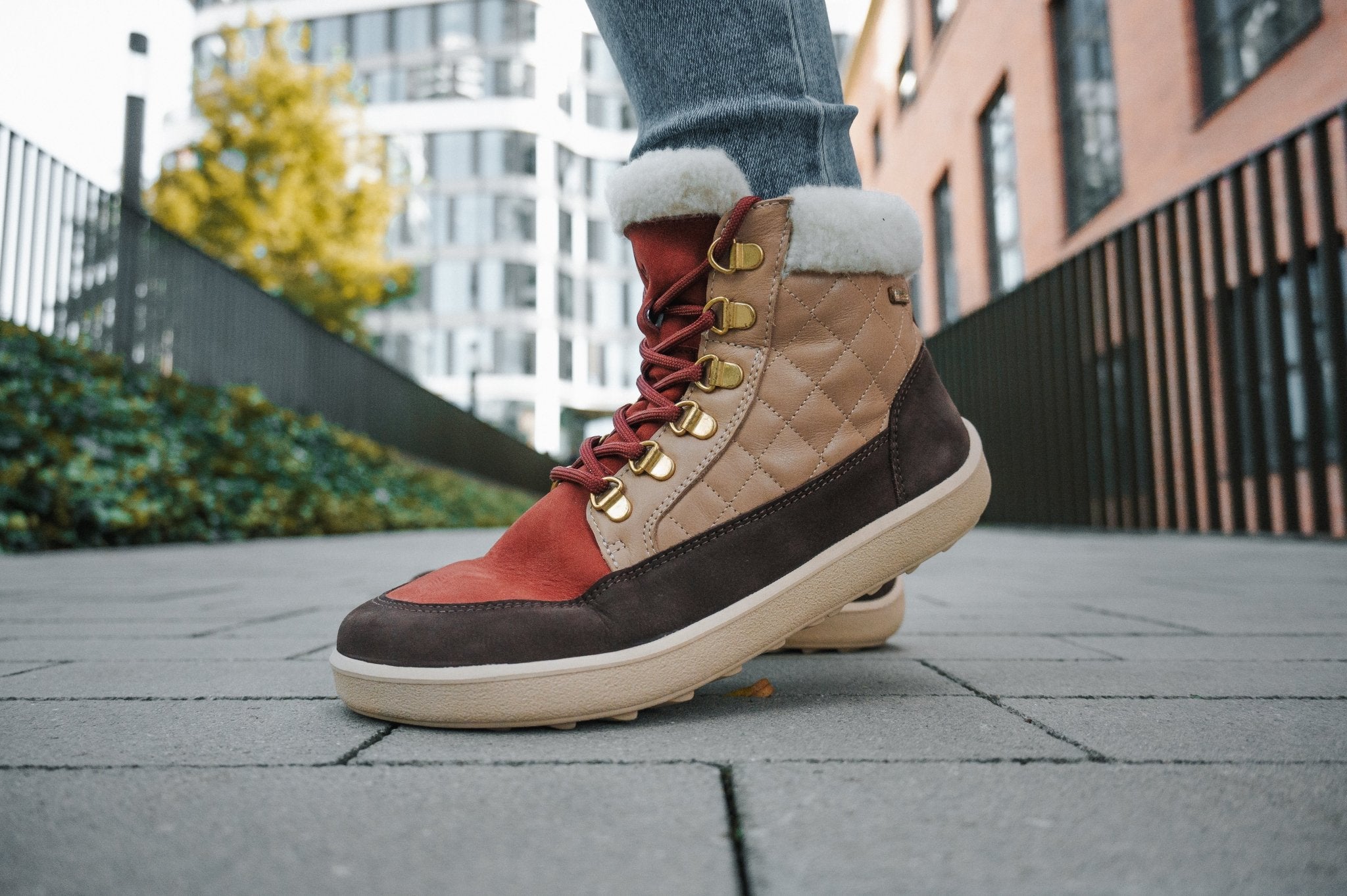 Barefoot Boots Be Lenka Olivia - Brown & Burgundy - Barefoot Shoe Store