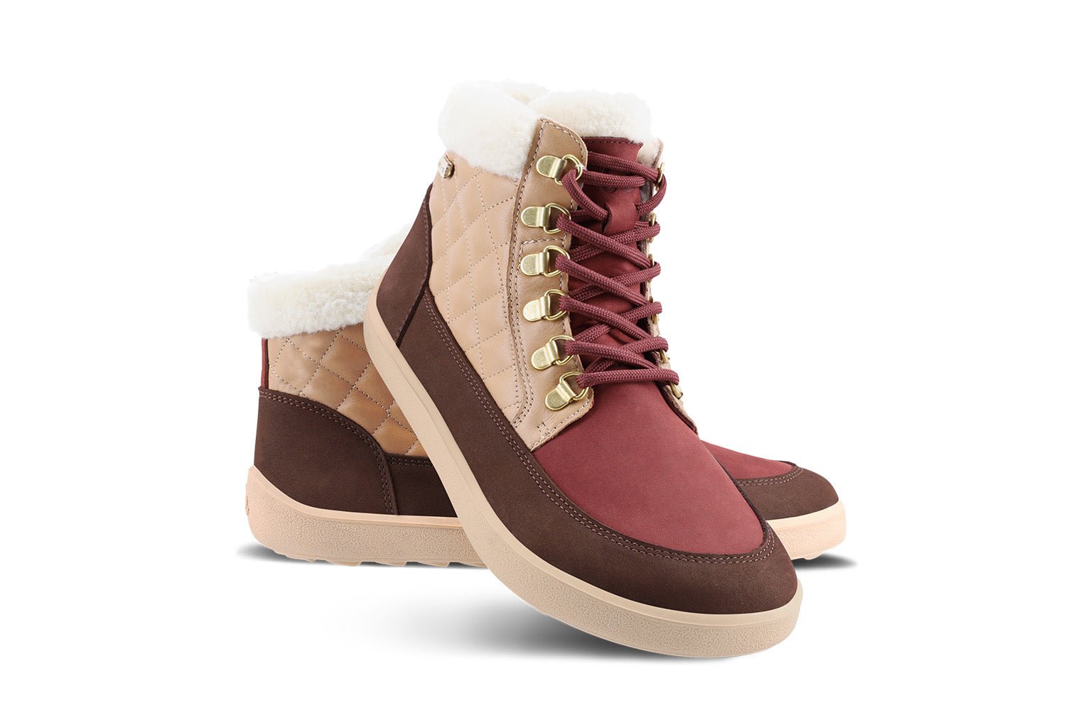 Barefoot Boots Be Lenka Olivia - Brown & Burgundy - Barefoot Shoe Store