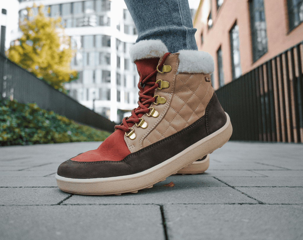 Barefoot Boots Be Lenka Olivia - Brown & Burgundy - Barefoot Shoe Store