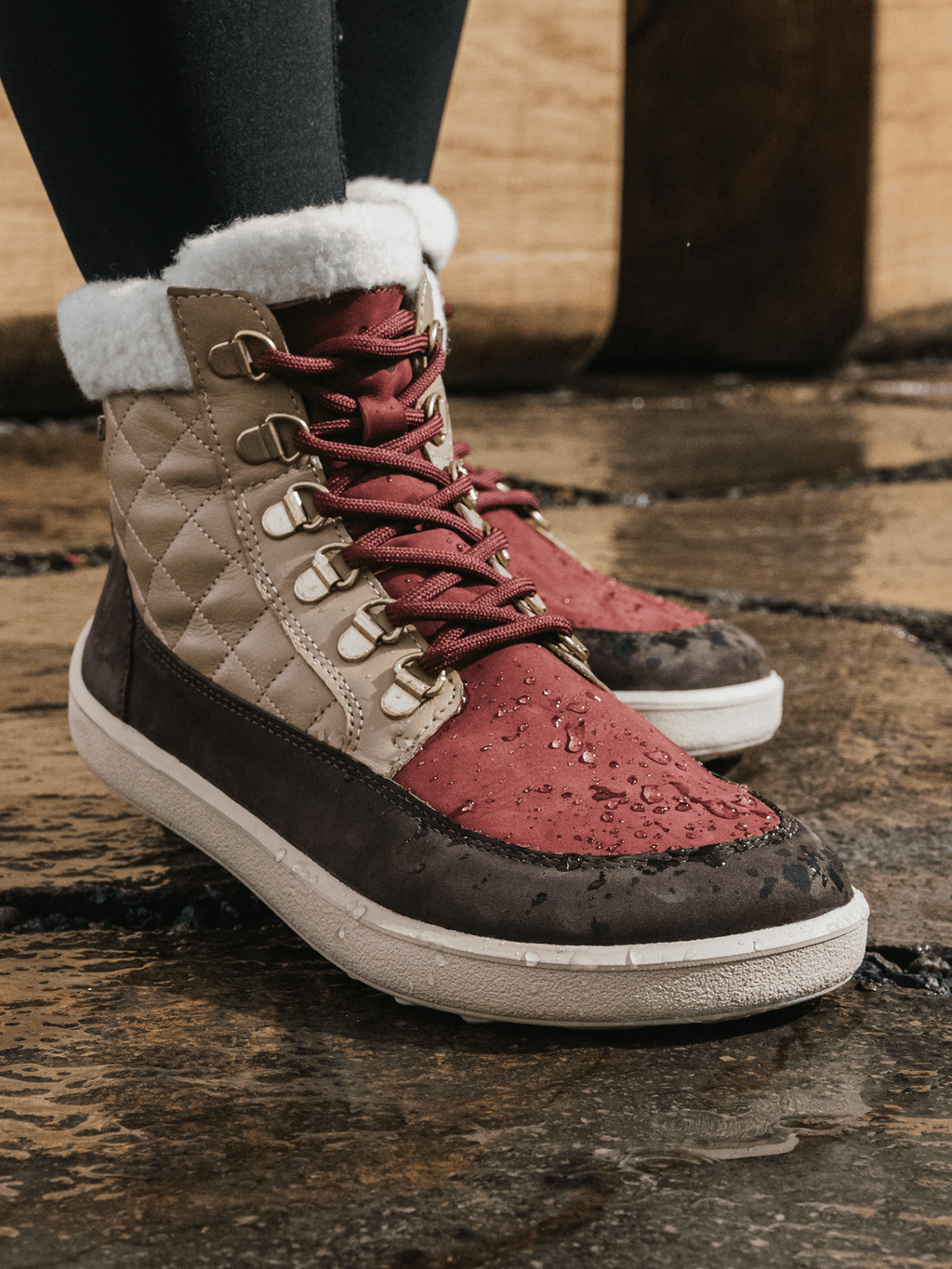 Barefoot Boots Be Lenka Olivia - Brown & Burgundy - Barefoot Shoe Store