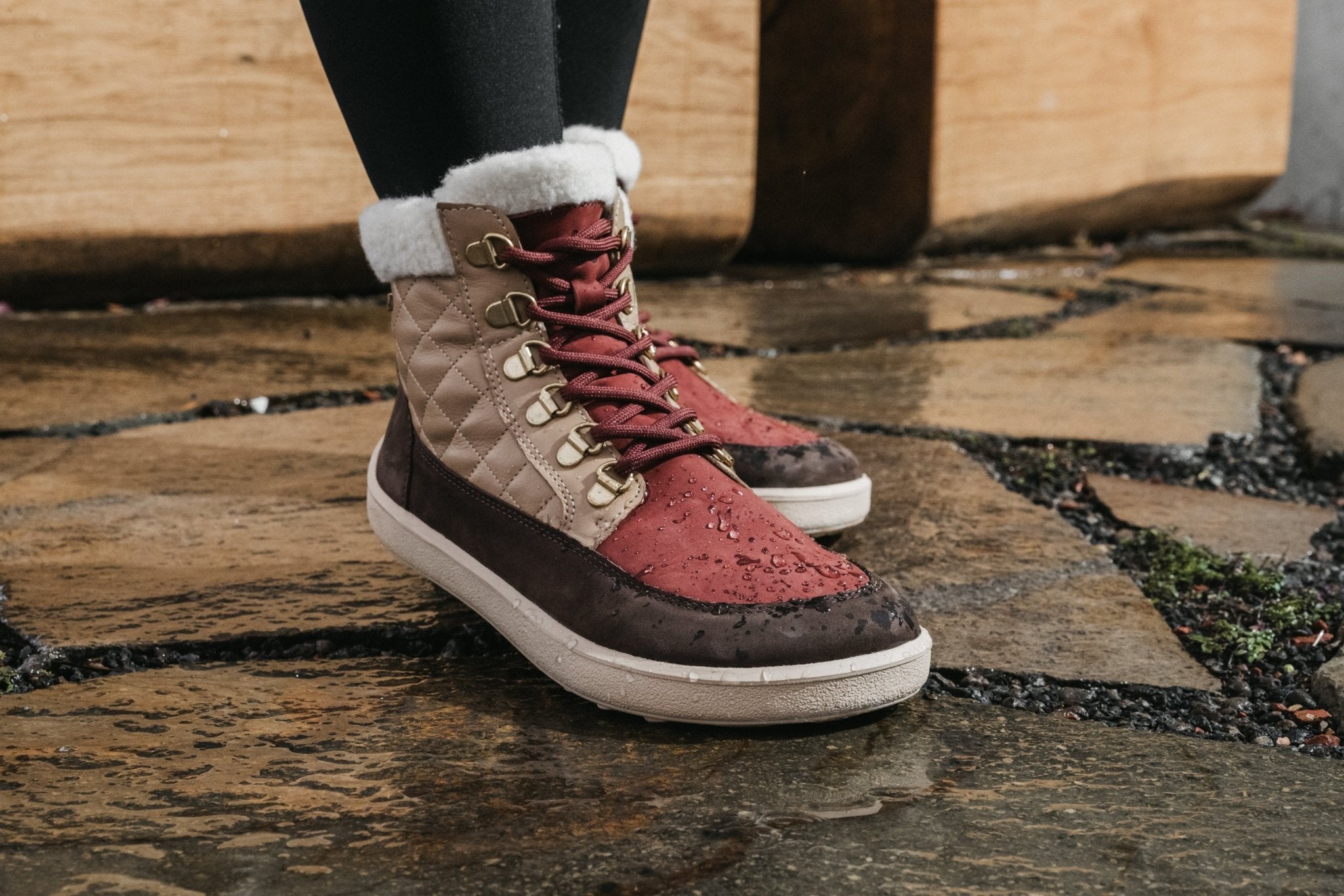 Barefoot Boots Be Lenka Olivia - Brown & Burgundy - Barefoot Shoe Store