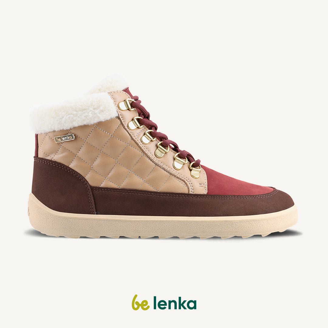 Barefoot Boots Be Lenka Olivia - Brown & Burgundy - Barefoot Shoe Store
