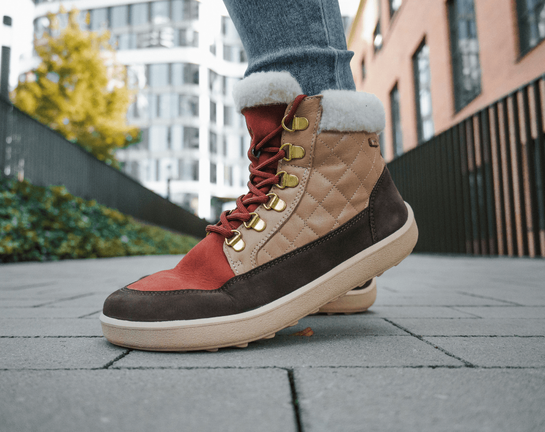 Barefoot Boots Be Lenka Olivia - Brown & Burgundy - Barefoot Shoe Store