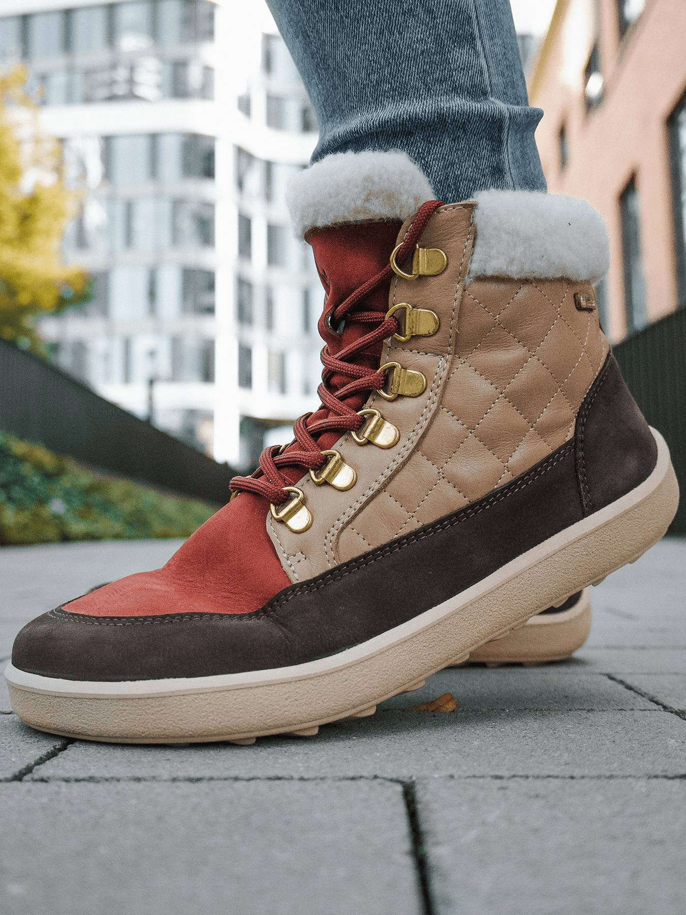 Barefoot Boots Be Lenka Olivia - Brown & Burgundy - Barefoot Shoe Store