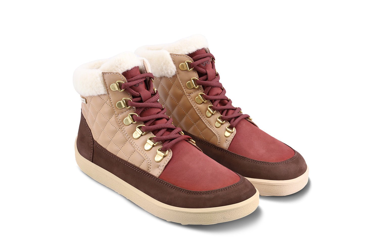 Barefoot Boots Be Lenka Olivia - Brown & Burgundy - Barefoot Shoe Store