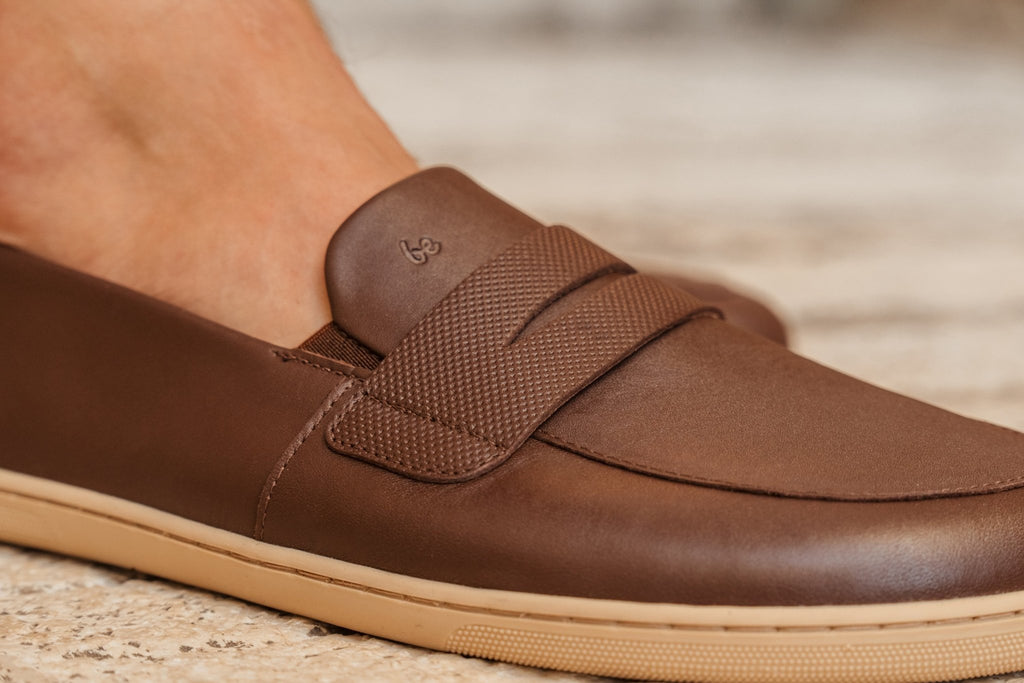 Barefoot Moccasins Be Lenka Buena - Dark Brown & Beige - Barefoot Shoe Store
