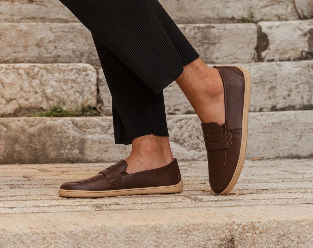 Barefoot Moccasins Be Lenka Buena - Dark Brown & Beige - Barefoot Shoe Store