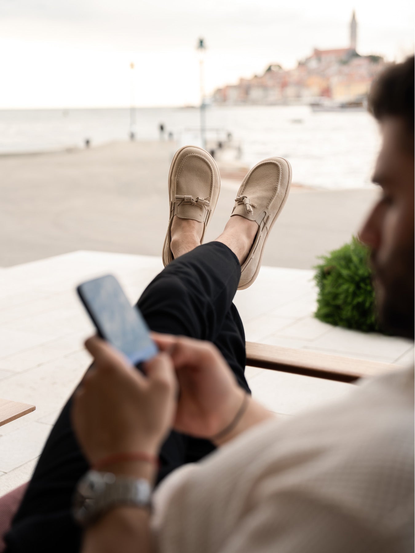 Barefoot Moccasins Be Lenka Portsiders - Beige - Barefoot Shoe Store