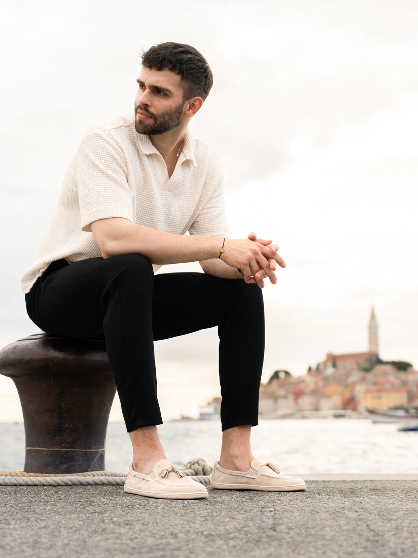 Barefoot Moccasins Be Lenka Portsiders - Beige - Barefoot Shoe Store