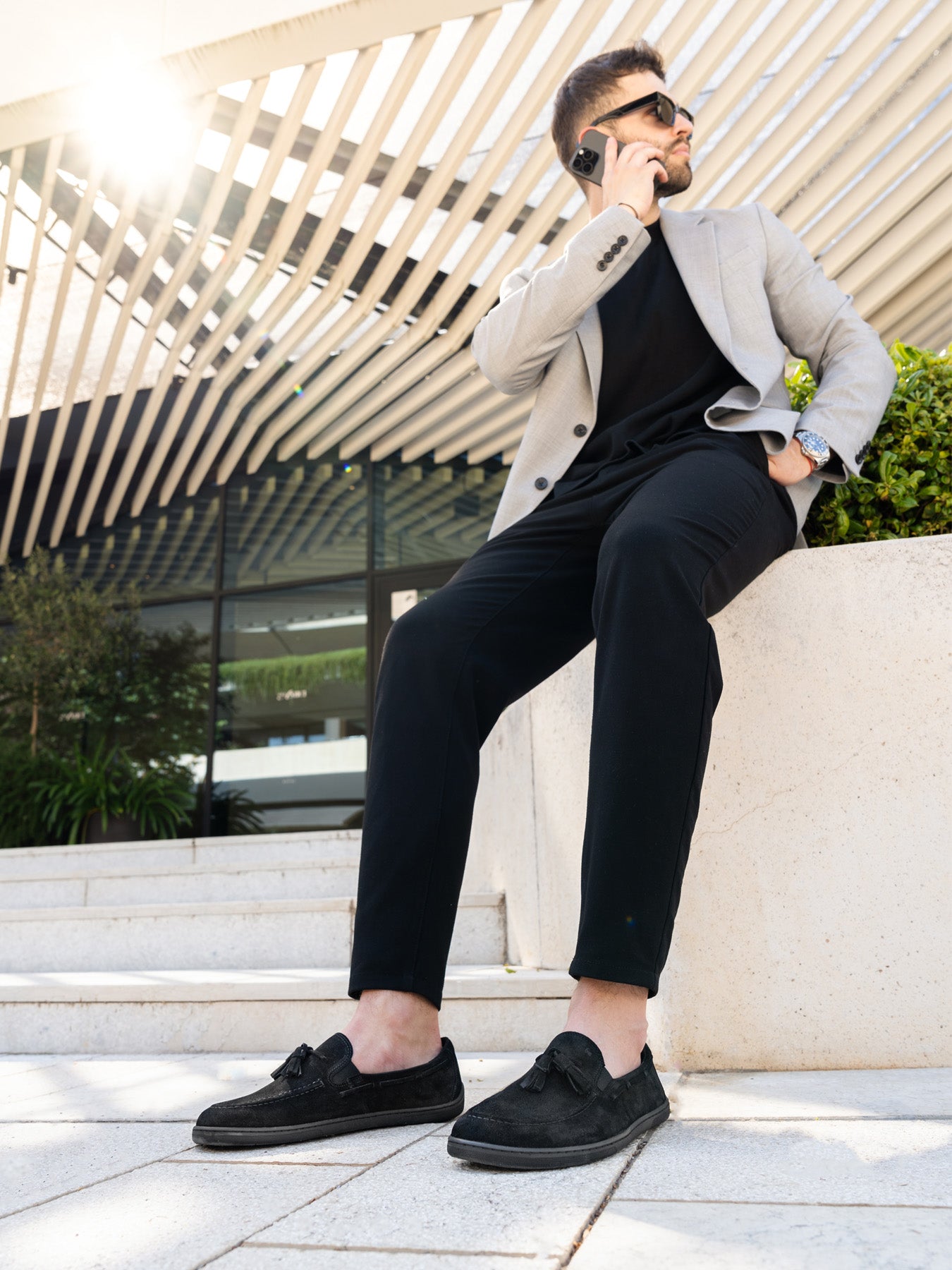 Barefoot Moccasins Be Lenka Portsiders - All Black