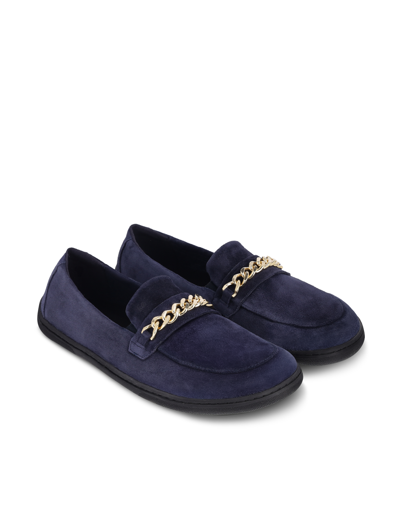 Barefoot Moccasins Be Lenka Prestage - Navy & Gold