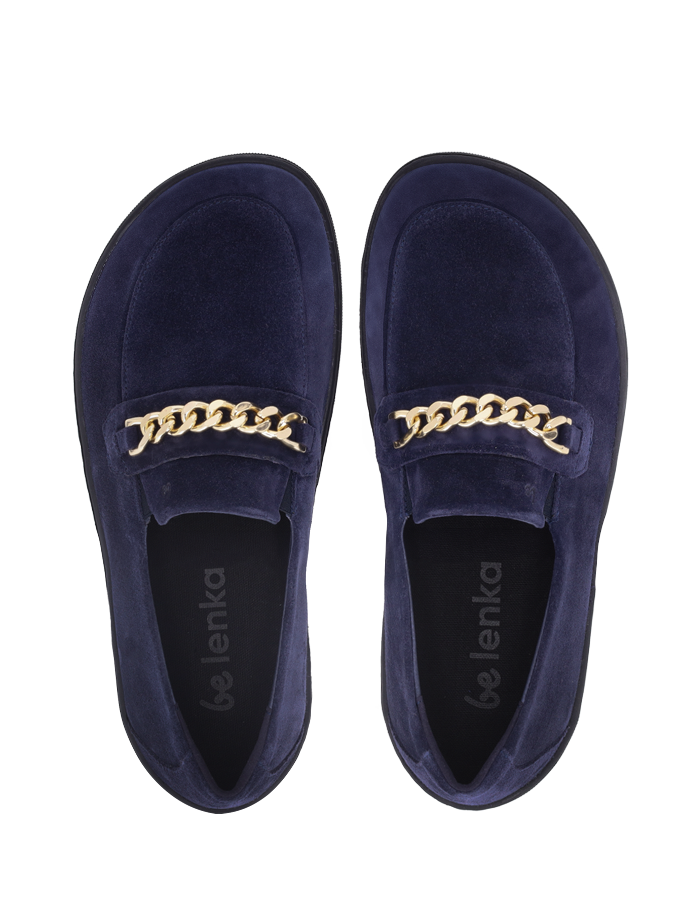 Barefoot Moccasins Be Lenka Prestage - Navy & Gold