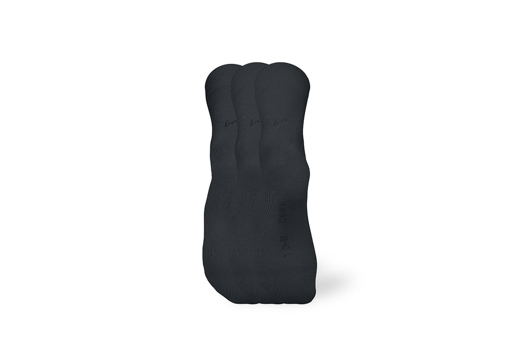 Barefoot Socks - Crew - Essentials - Black - 3 pack