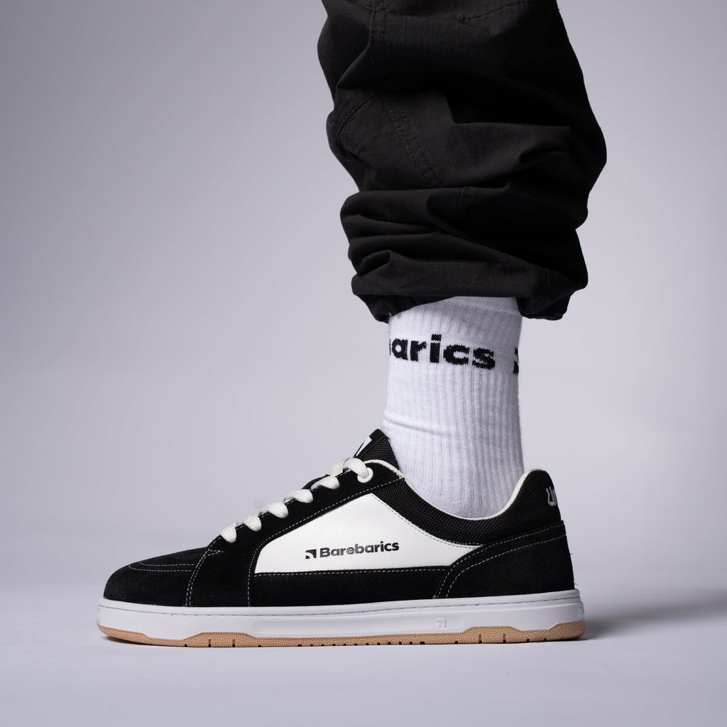 Barefoot Shoes Barebarics Legend - Black & White - Barefoot Shoe Store