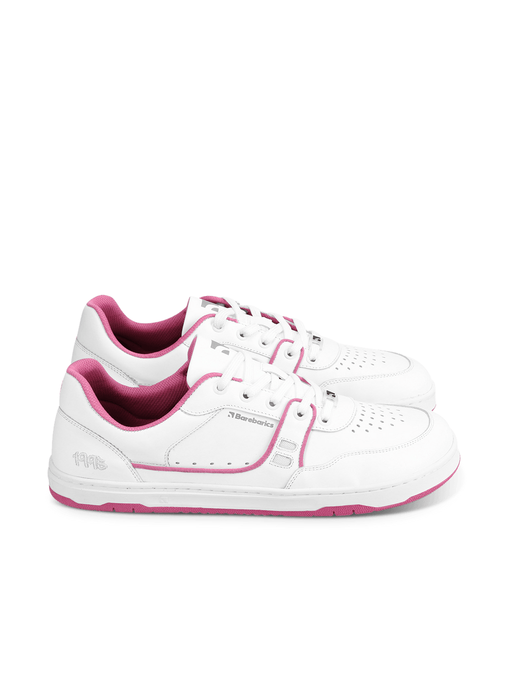 Barefoot Sneakers Barebarics Arise - White & Raspberry Pink - Barefoot Shoe Store