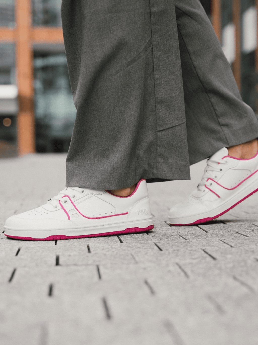 Barefoot Sneakers Barebarics Arise - White & Raspberry Pink - Barefoot Shoe Store