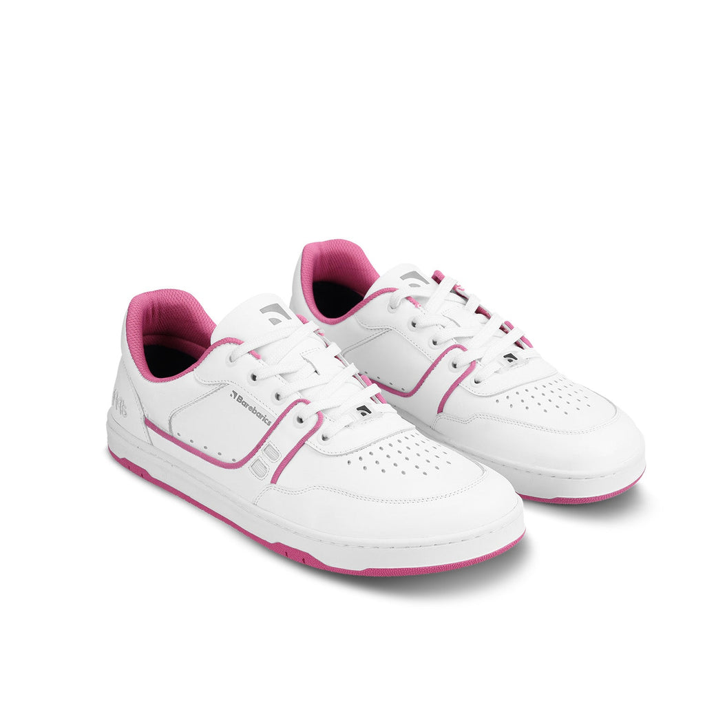Barefoot Sneakers Barebarics Arise - White & Raspberry Pink - Barefoot Shoe Store