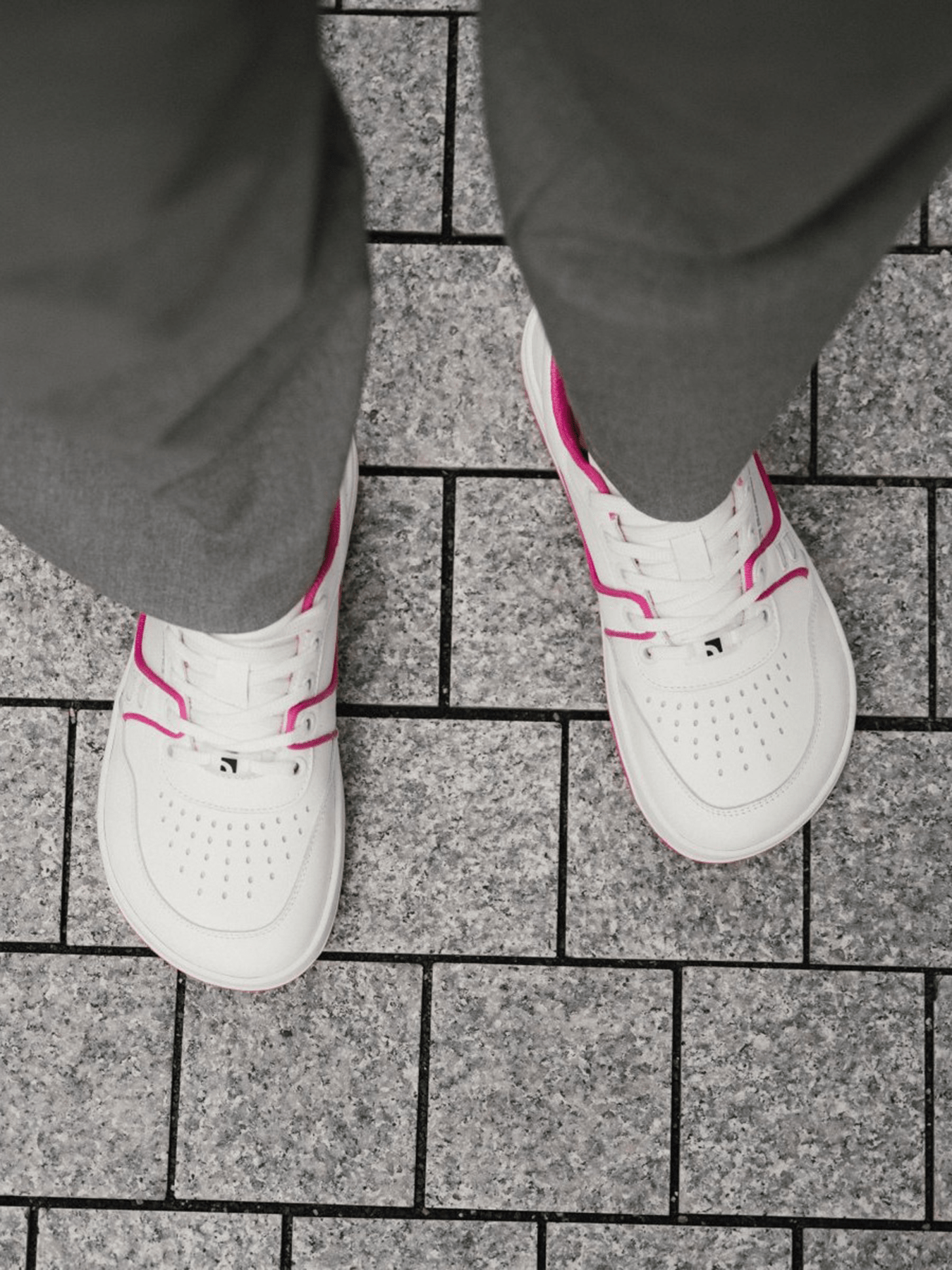 Barefoot Sneakers Barebarics Arise - White & Raspberry Pink - Barefoot Shoe Store