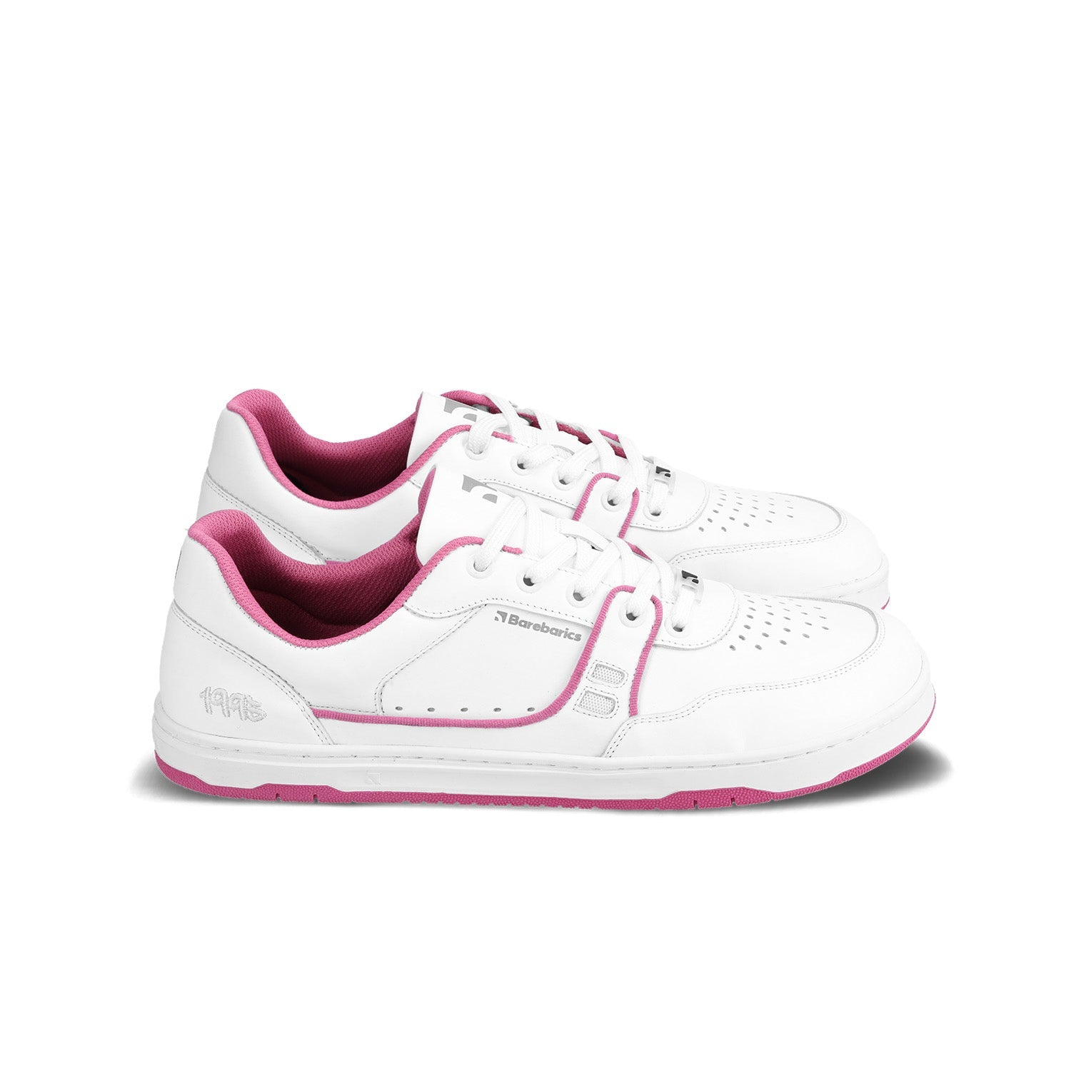 Barefoot Sneakers Barebarics Arise - White & Raspberry Pink - Barefoot Shoe Store