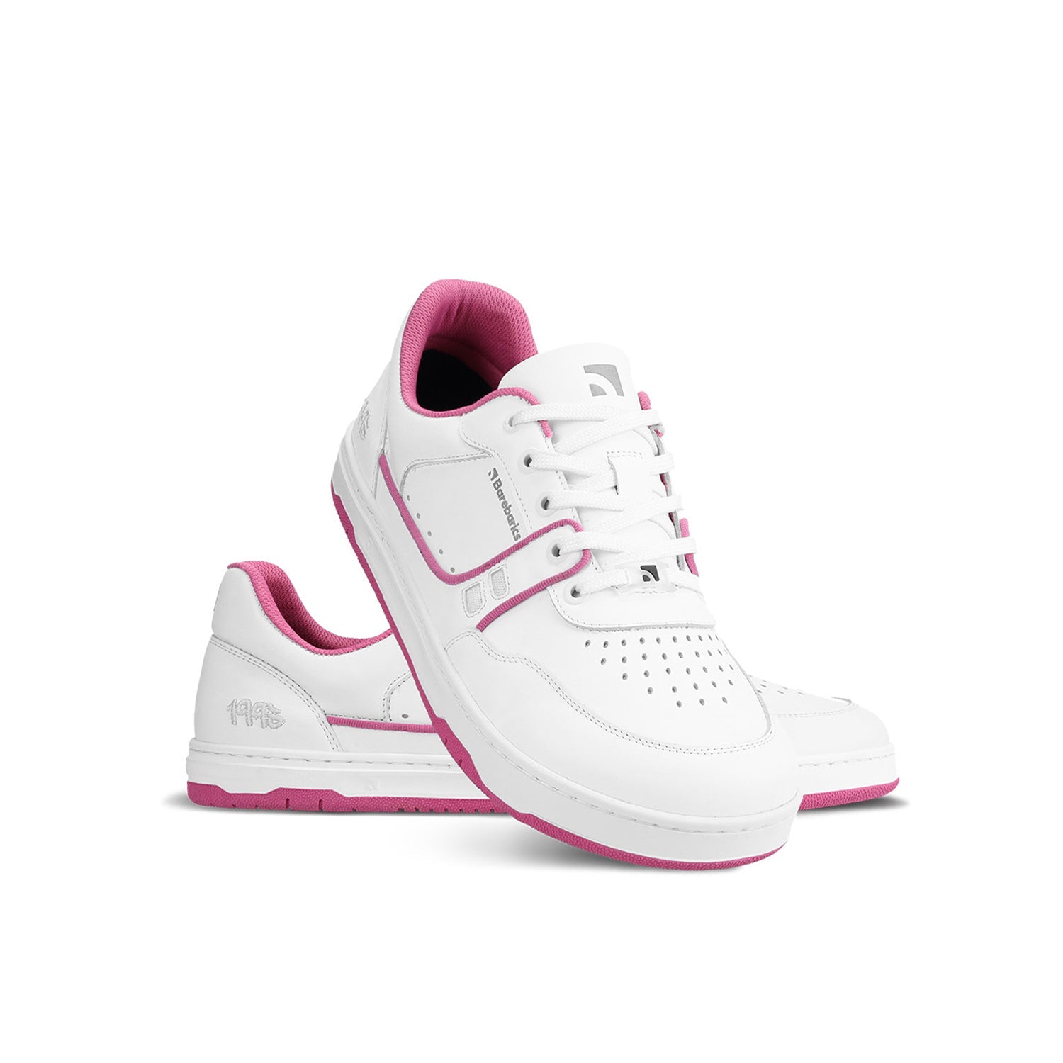 Barefoot Sneakers Barebarics Arise - White & Raspberry Pink - Barefoot Shoe Store