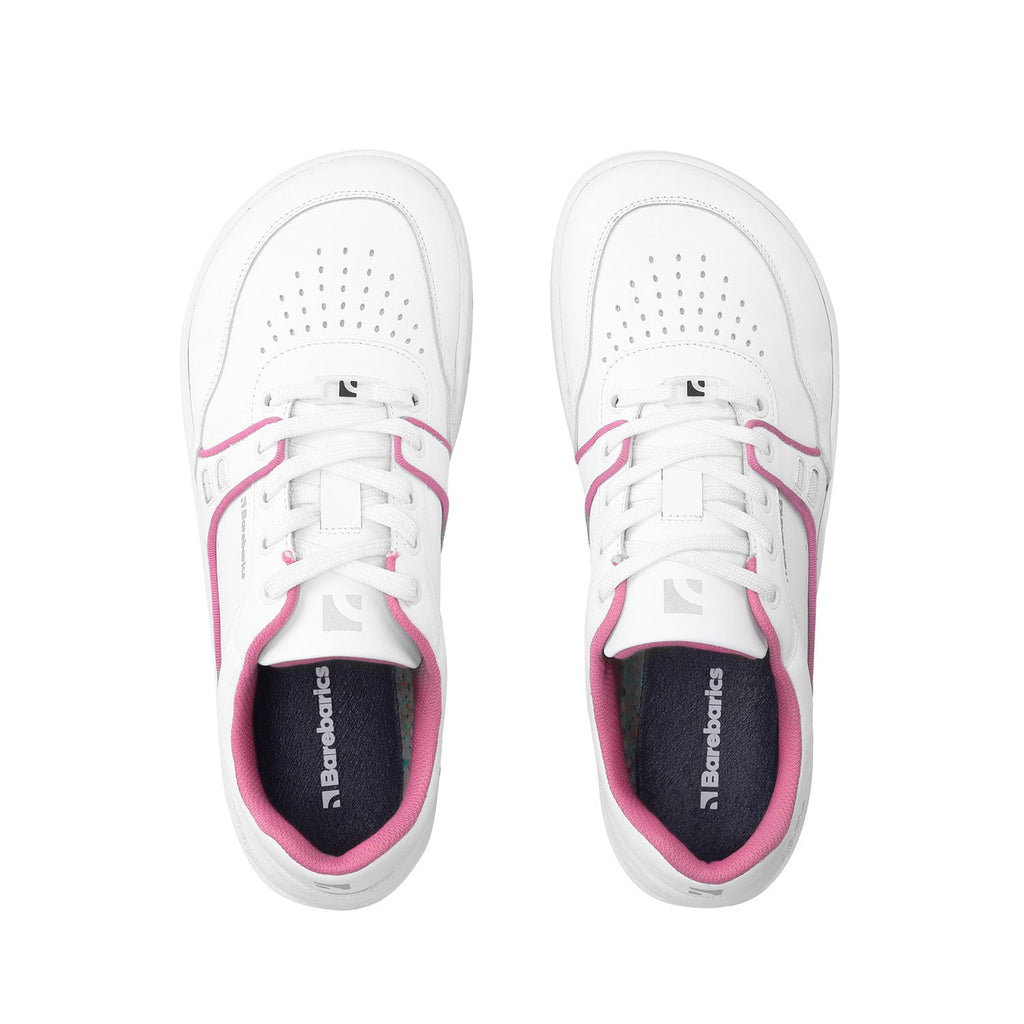 Barefoot Sneakers Barebarics Arise - White & Raspberry Pink - Barefoot Shoe Store