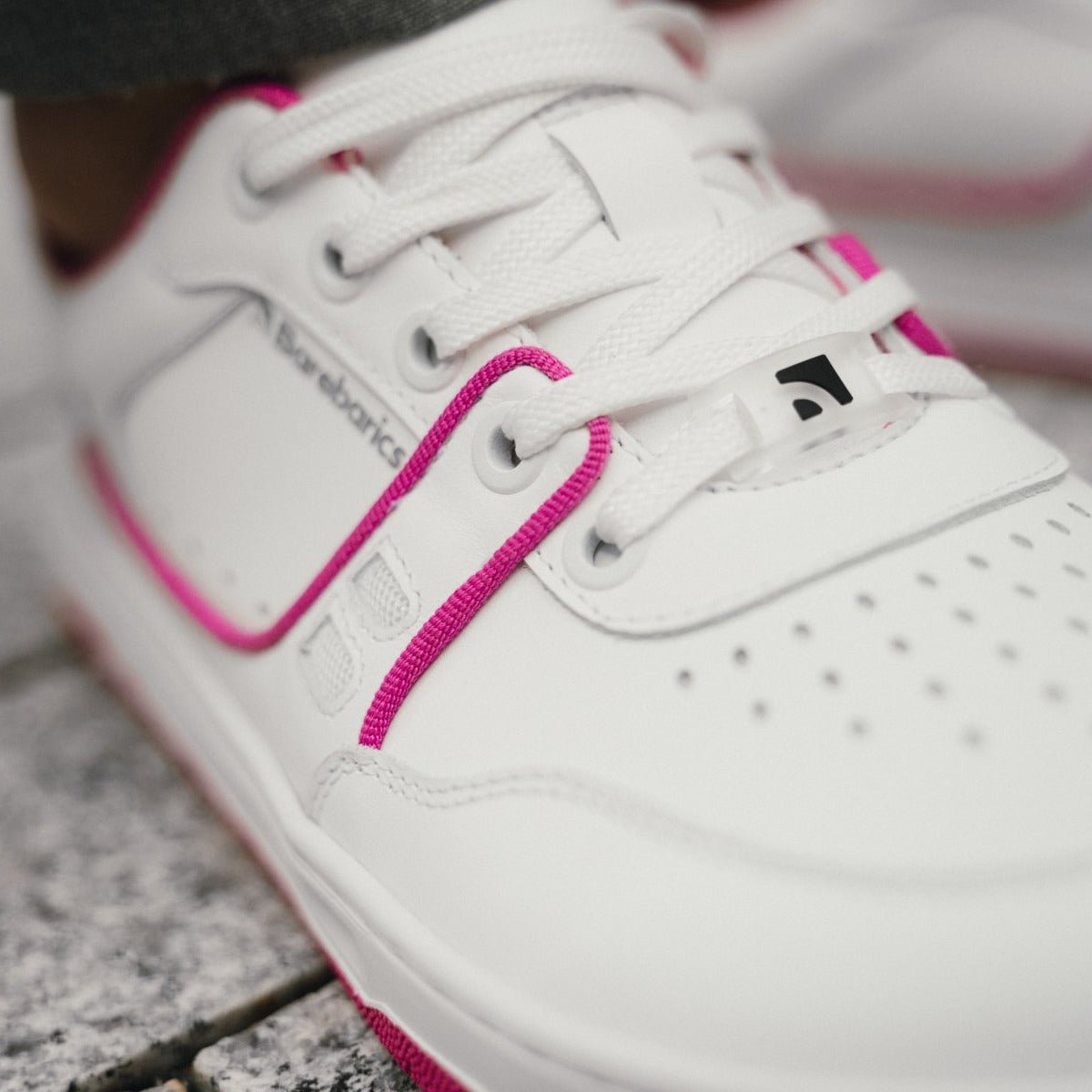 Barefoot Sneakers Barebarics Arise - White & Raspberry Pink - Barefoot Shoe Store