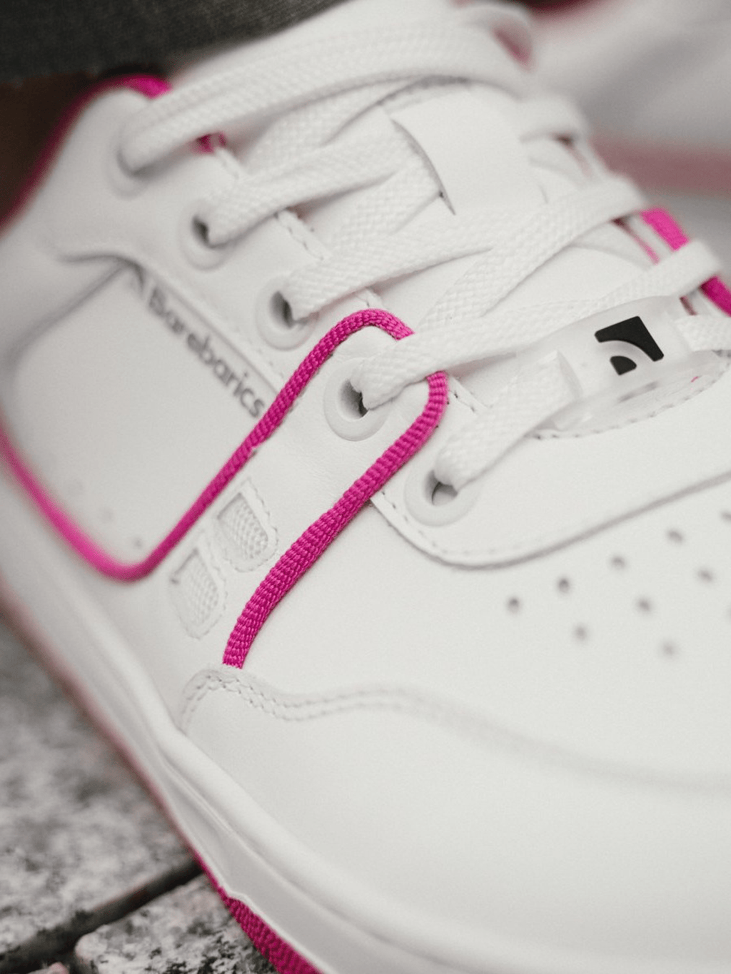 Barefoot Sneakers Barebarics Arise - White & Raspberry Pink - Barefoot Shoe Store