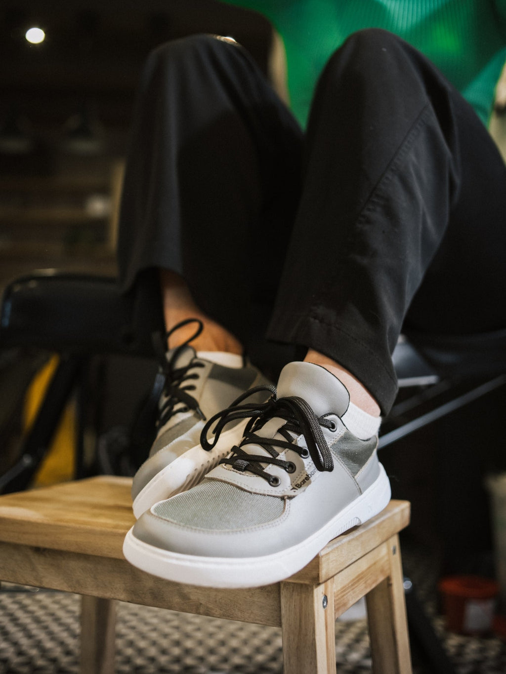 Barefoot Sneakers Barebarics Bravo - Grey & White - Barefoot Shoe Store