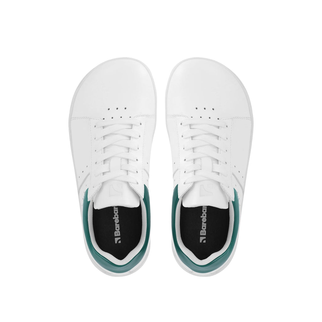 Barefoot Sneakers Barebarics Enigma - White & Dark Green - Barefoot Shoe Store
