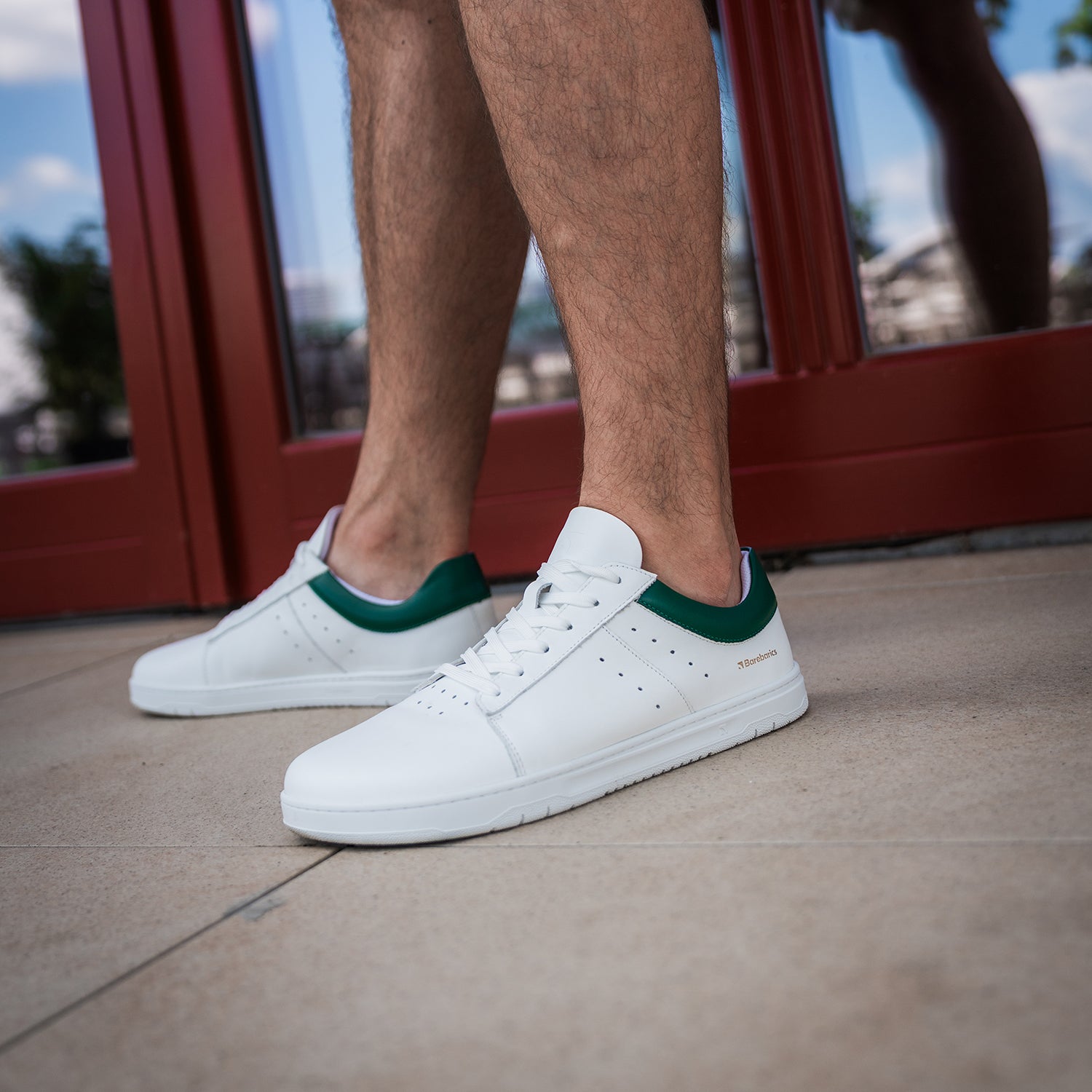 Barefoot Sneakers Barebarics Enigma - White & Dark Green - Barefoot Shoe Store