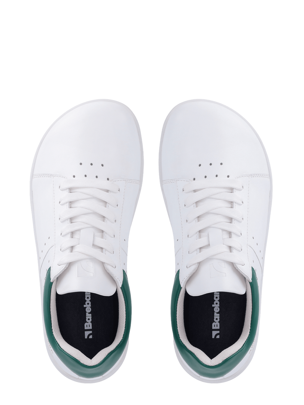 Barefoot Sneakers Barebarics Enigma - White & Dark Green - Barefoot Shoe Store