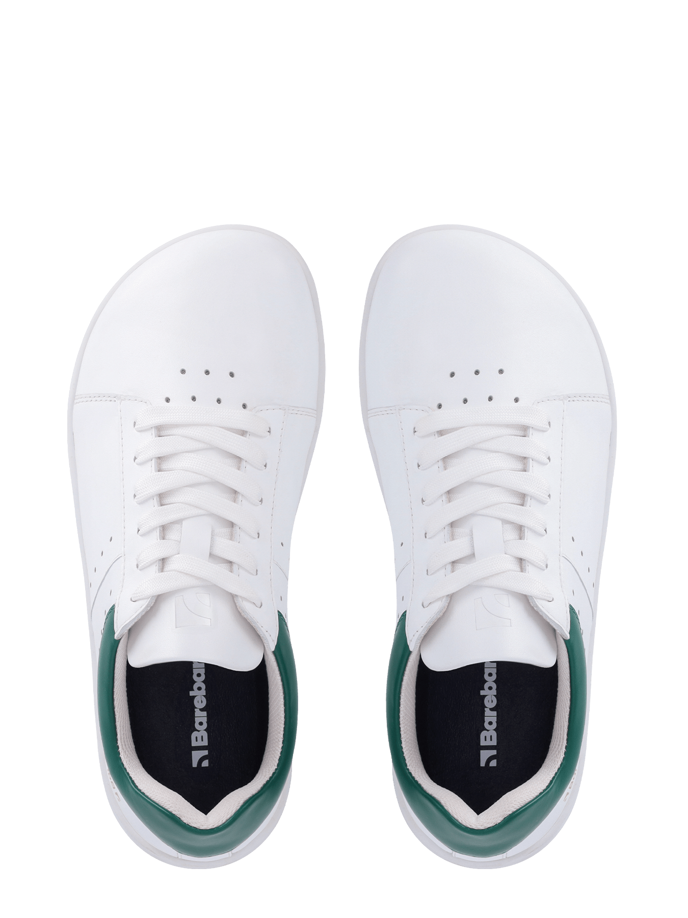 Barefoot Sneakers Barebarics Enigma - White & Dark Green - Barefoot Shoe Store