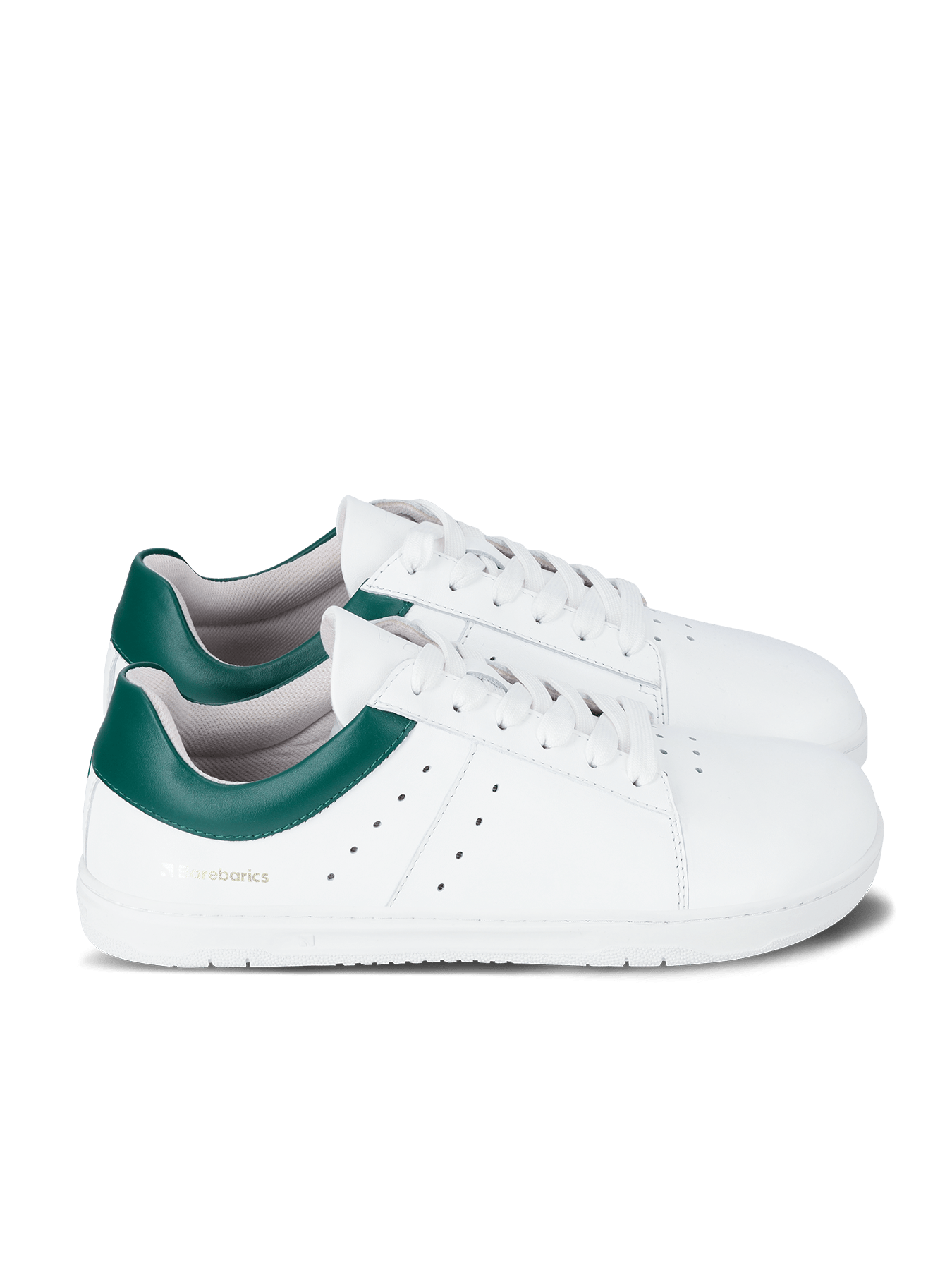 Barefoot Sneakers Barebarics Enigma - White & Dark Green - Barefoot Shoe Store