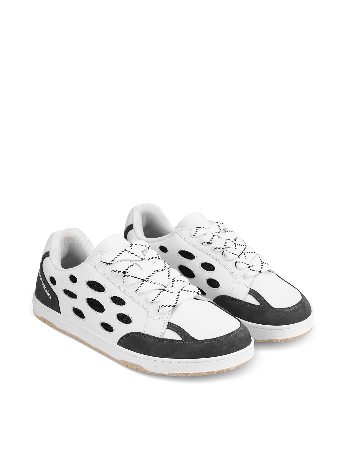 Barefoot Sneakers Barebarics Fusion - White & Charcoal - Barefoot Shoe Store