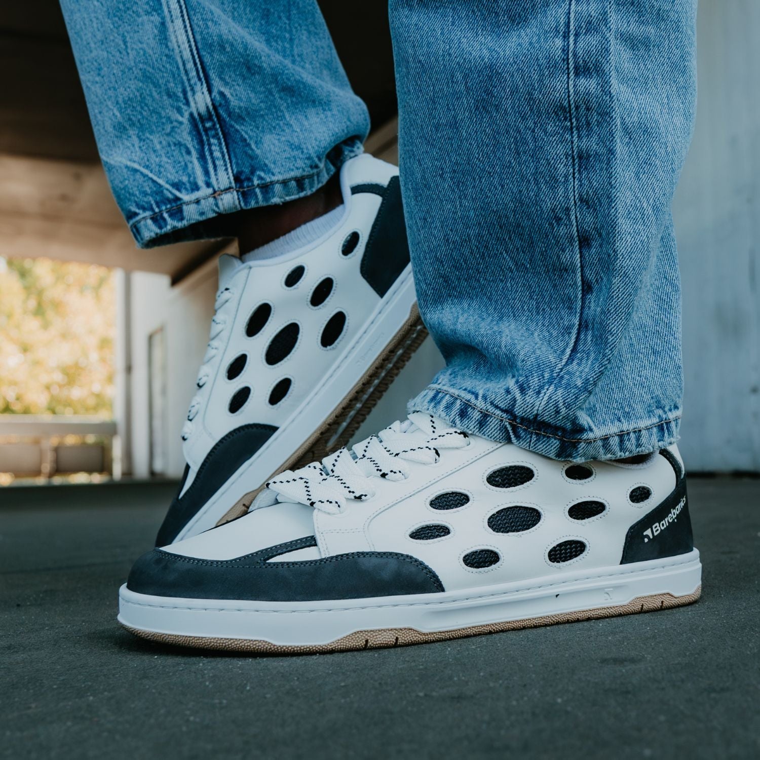 Barefoot Sneakers Barebarics Fusion - White & Charcoal - Barefoot Shoe Store