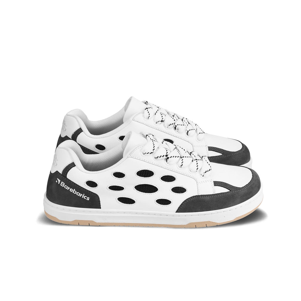 Barefoot Sneakers Barebarics Fusion - White & Charcoal - Barefoot Shoe Store
