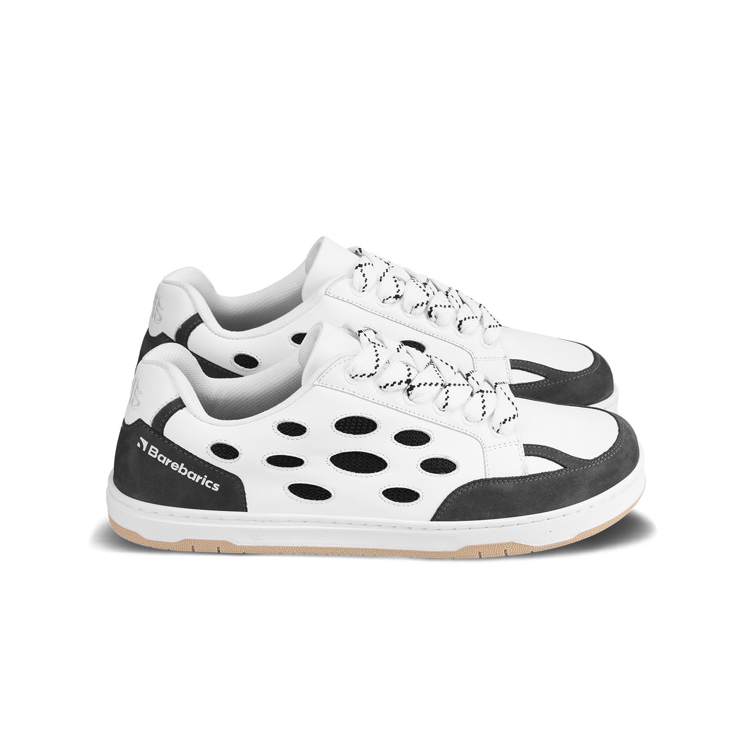 Barefoot Sneakers Barebarics Fusion - White & Charcoal - Barefoot Shoe Store