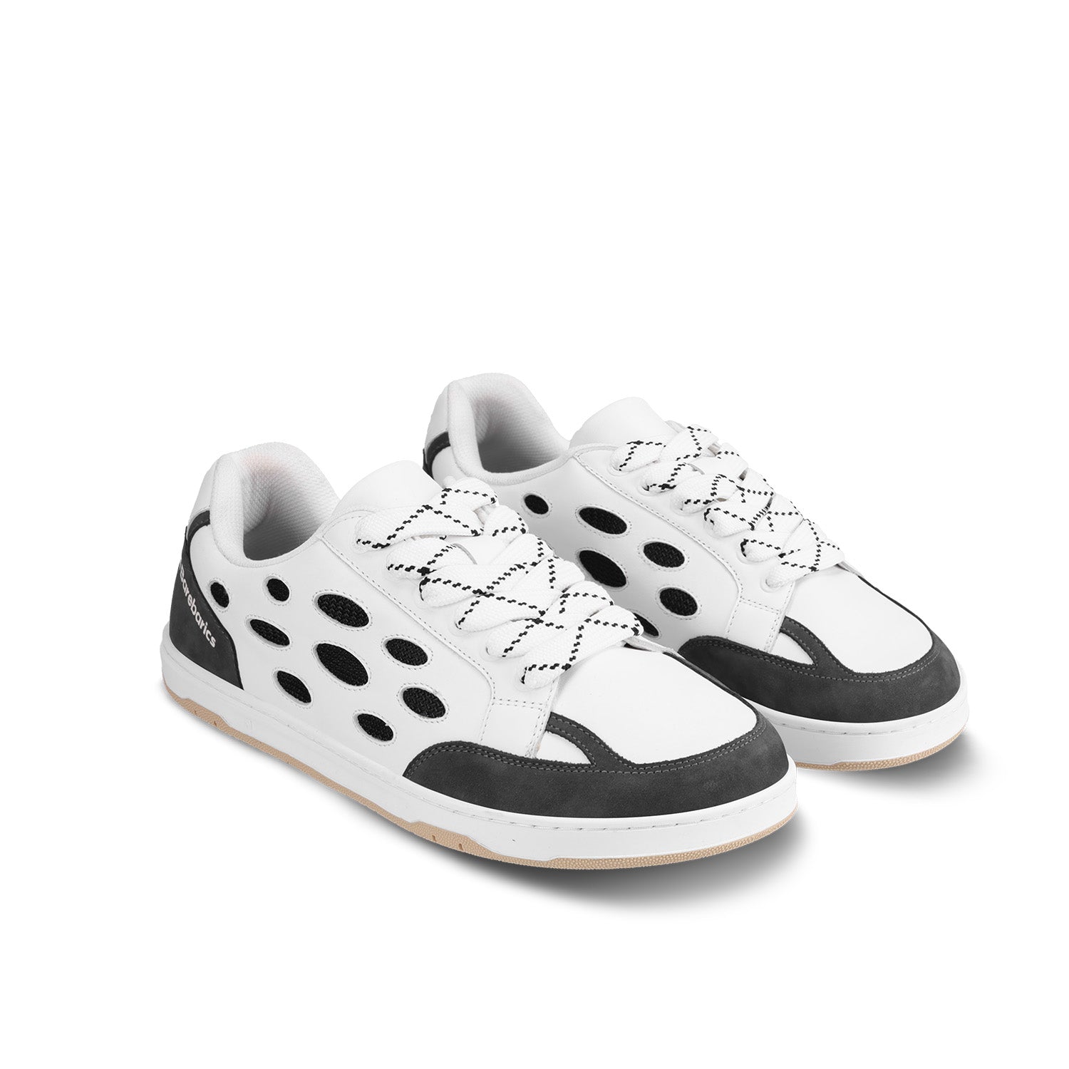Barefoot Sneakers Barebarics Fusion - White & Charcoal - Barefoot Shoe Store