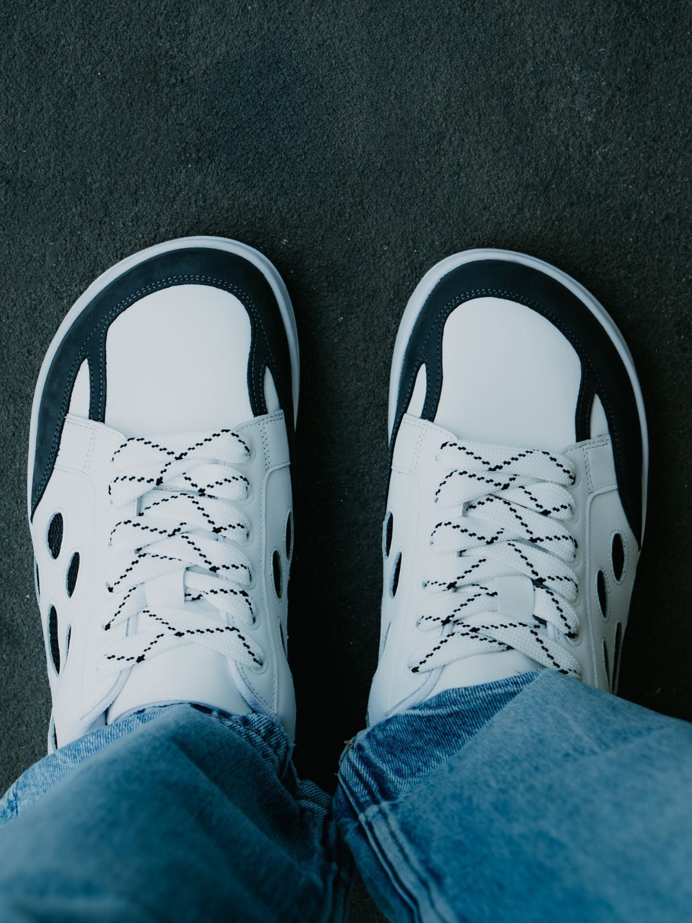 Barefoot Sneakers Barebarics Fusion - White & Charcoal - Barefoot Shoe Store