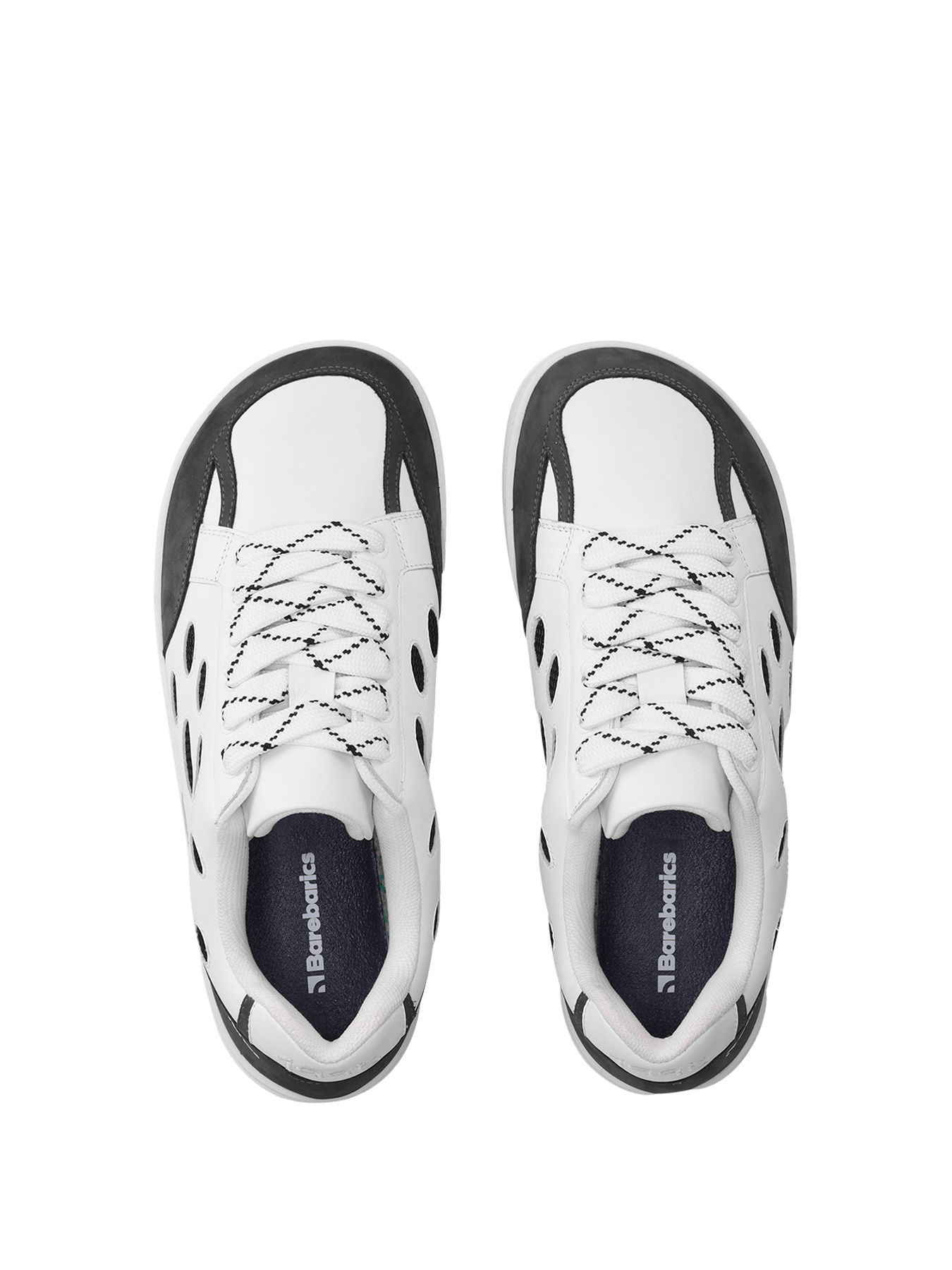 Barefoot Sneakers Barebarics Fusion - White & Charcoal - Barefoot Shoe Store