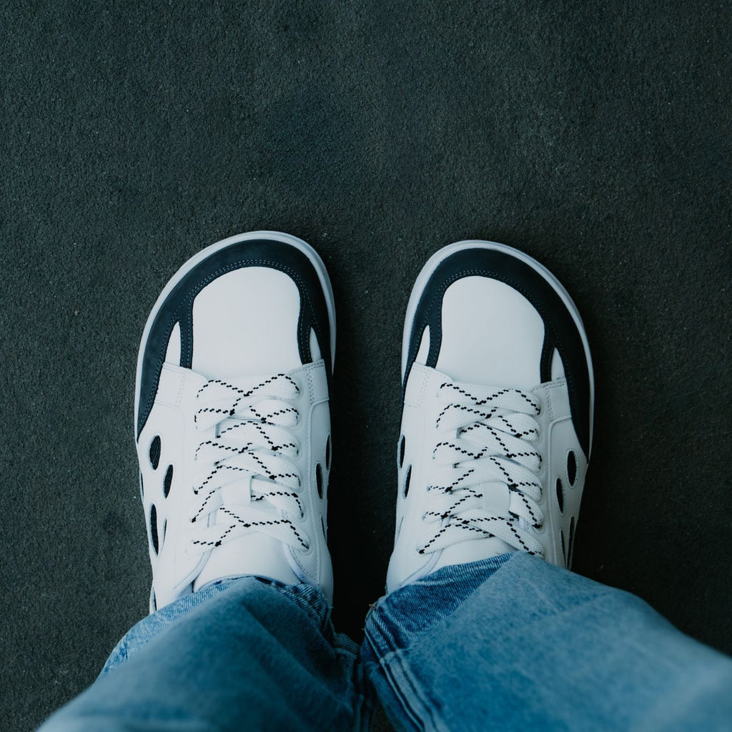 Barefoot Sneakers Barebarics Fusion - White & Charcoal - Barefoot Shoe Store