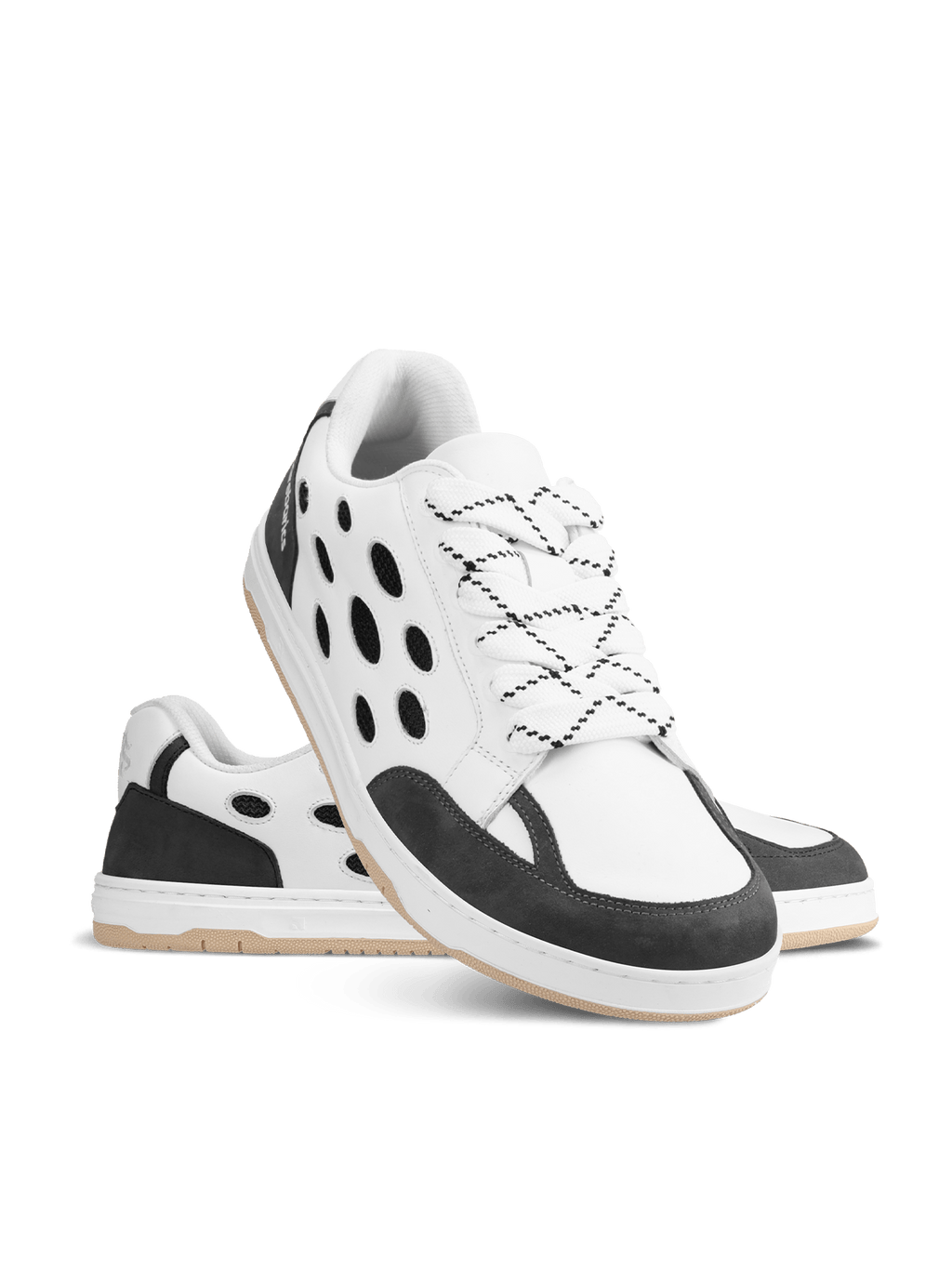 Barefoot Sneakers Barebarics Fusion - White & Charcoal - Barefoot Shoe Store