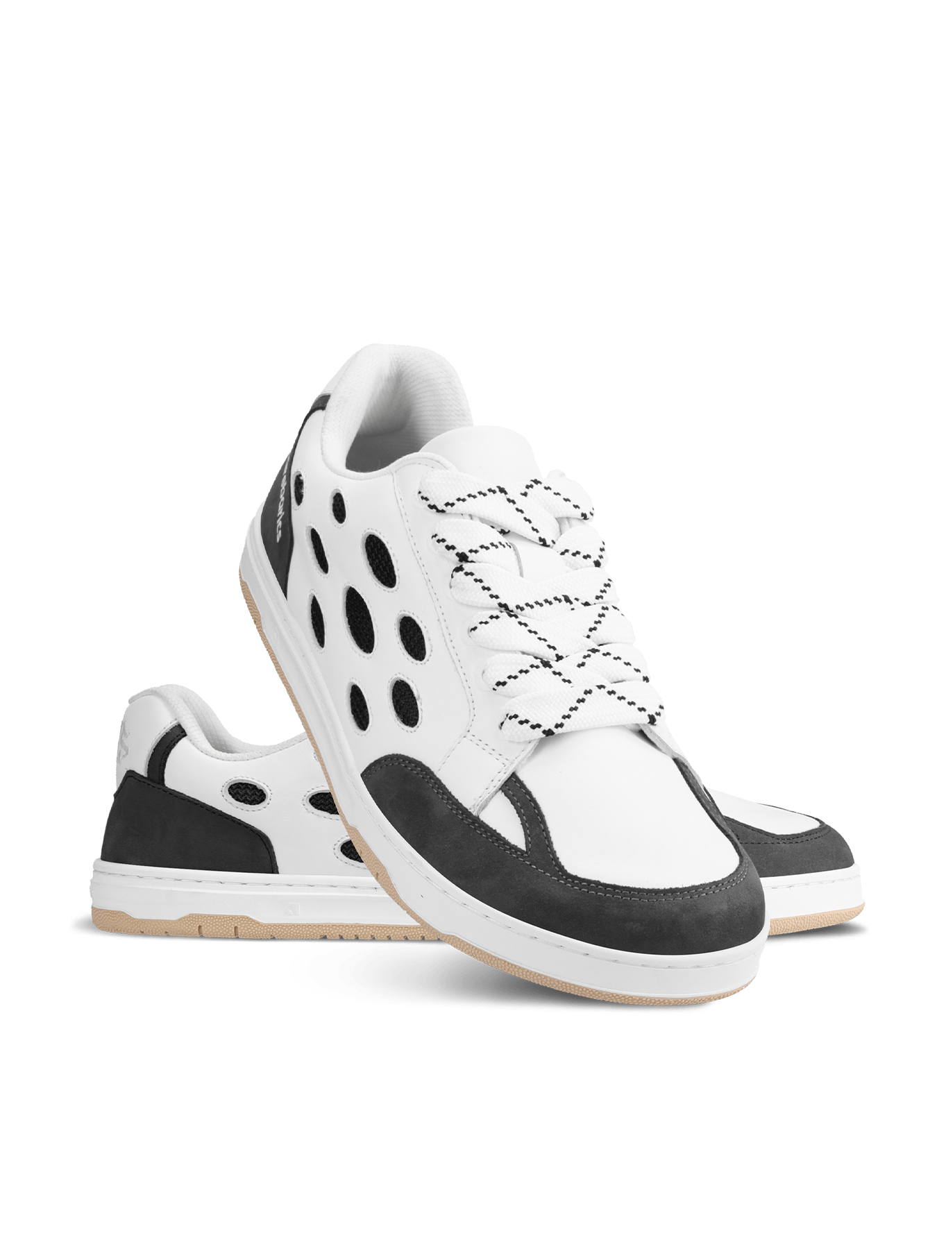 Barefoot Sneakers Barebarics Fusion - White & Charcoal - Barefoot Shoe Store
