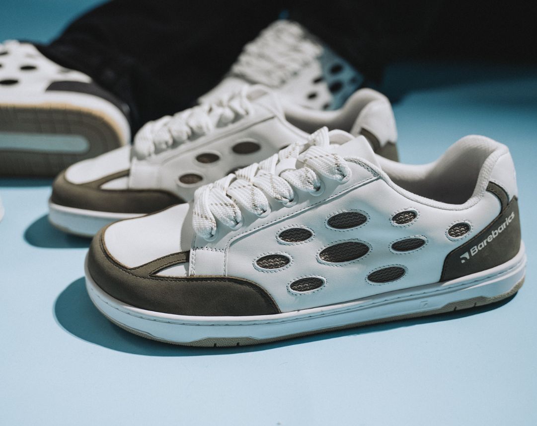 Barefoot Sneakers Barebarics Fusion - White & Charcoal - Barefoot Shoe Store